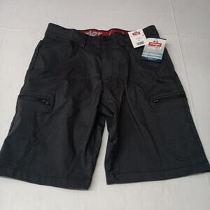 Wrangler All Terrain Cargo Shorts Men's Size 30 Black 10" Inseam Relaxed Fit